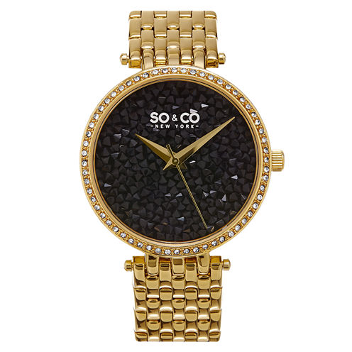 So & Co Womens Gold Tone Bracelet Watch-Jp15863