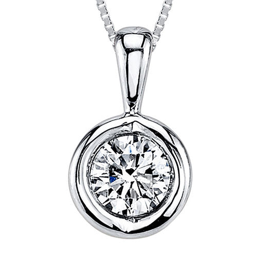 Sirena™ 1/8 CT. T.W. Diamond 14K White Gold Pendant Necklace