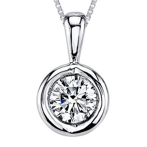 Sirena™ 1/12 CT. T.W. Diamond 14K White Gold Pendant Necklace