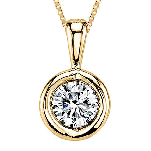 Sirena™ 1/12  CT. T.W. Diamond 14K Yellow Gold Pendant Necklace