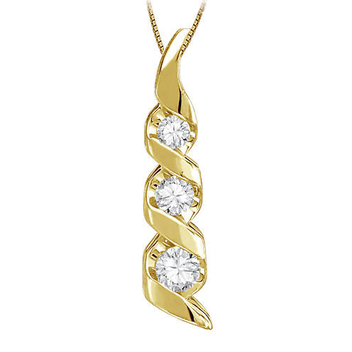 Sirena® 1/8 CT. Diamond 14K Yellow Gold Pendant Necklace