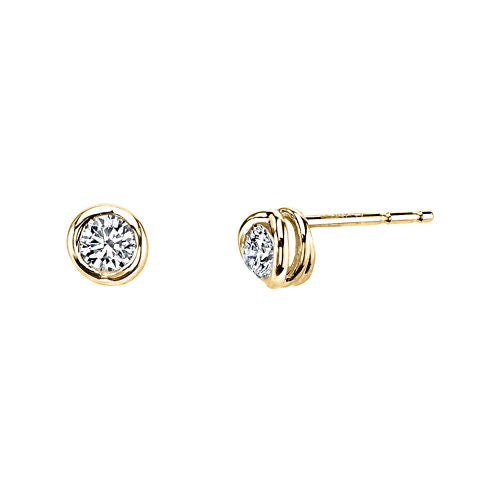 Sirena® 1/5 CT. T.W. Diamond 14K Yellow Gold Stud Earrings