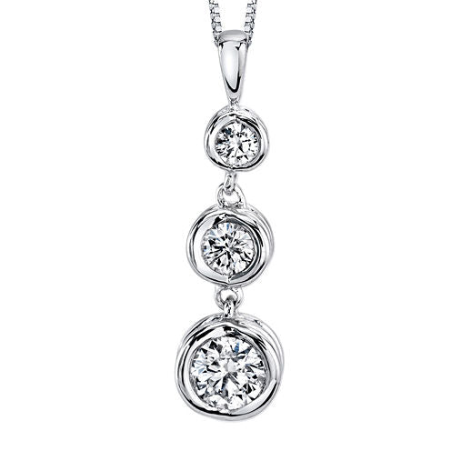 Sirena® 1/4 CT. T.W. Diamond 14K White Gold Pendant Necklace