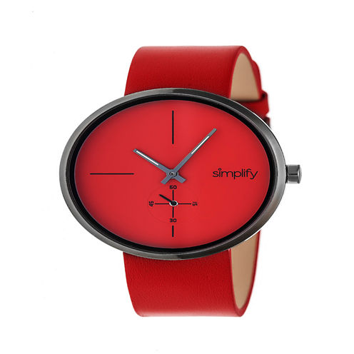 Simplify Unisex Red Strap Watch-Sim4406