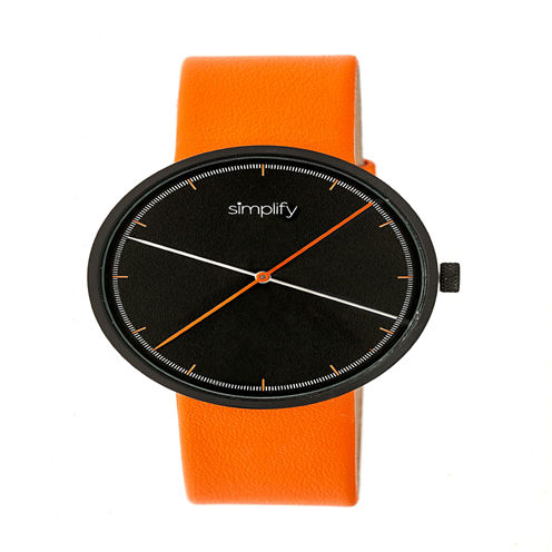 Simplify Unisex Orange Strap Watch-Sim4103