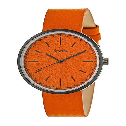 Simplify Unisex Orange Strap Watch-Sim3003