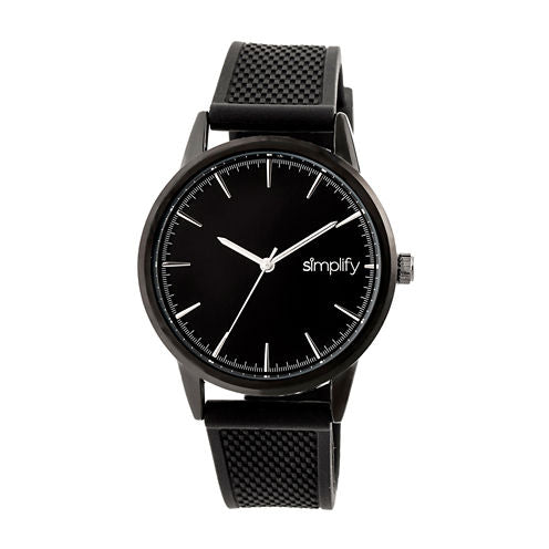 Simplify Mens Black Strap Watch-Sim5205