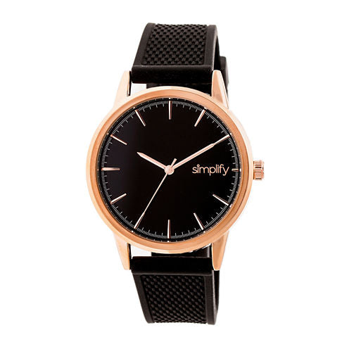 Simplify Mens Black Strap Watch-Sim5204