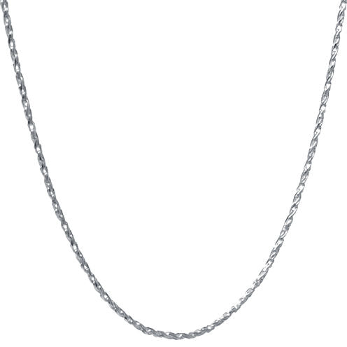 Silver Treasures 18 Inch Diamond Cut Rope Chain Necklace