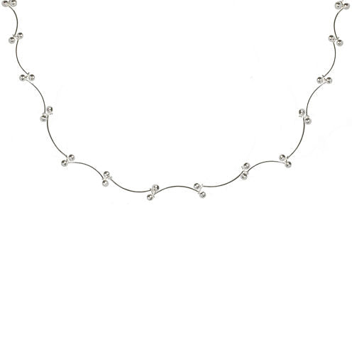 Silver Reflections™ Scallop Bead Sterling Silver Necklace