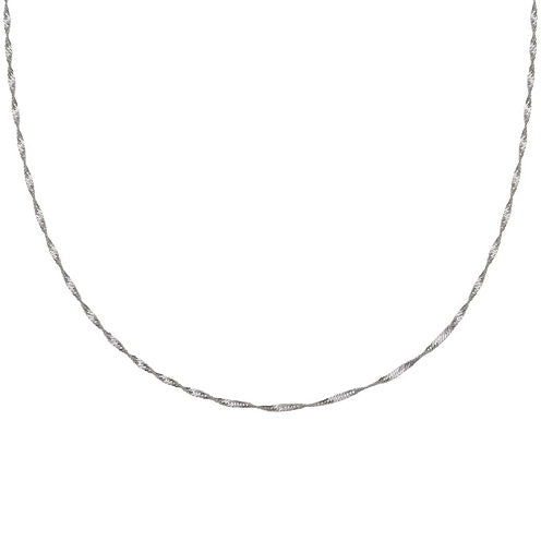 Silver Reflections™ 20" Singapore Chain Necklace