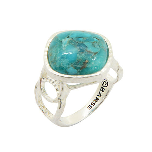 Silver Elements By Barse Womens Blue Turquoise Sterling Silver Cocktail Ring