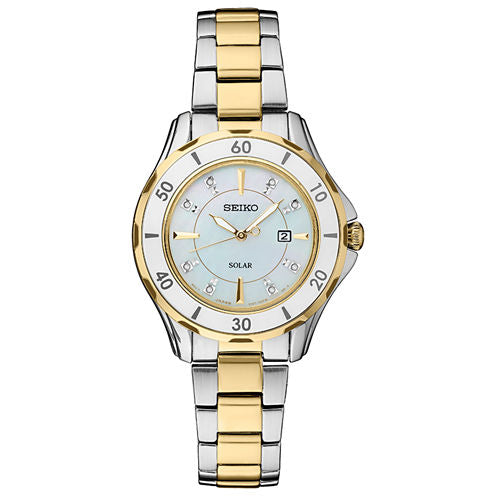 Seiko Dress Sport Womens Two Tone Bracelet Watch-Sut338