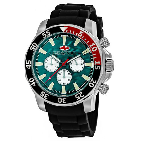 Sea-Pro Scuba Explorer Mens Black Strap Watch-Sp8334