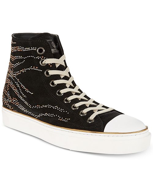 Men's Studded Suede High-Top Sneakers