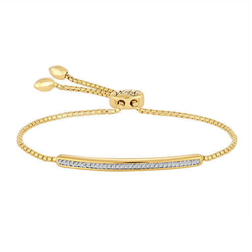 Rhythm and Muse 1/10 CT. T.W. Diamond 14K Yellow Gold Over Silver Bracelet