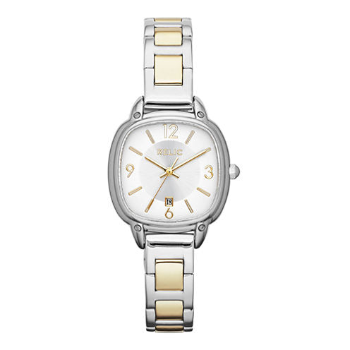 Relic® Womens Two-Tone Square Watch ZR34244