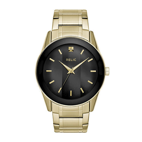 Relic® Mens Gold Dial Brc_Zr77273 Watch