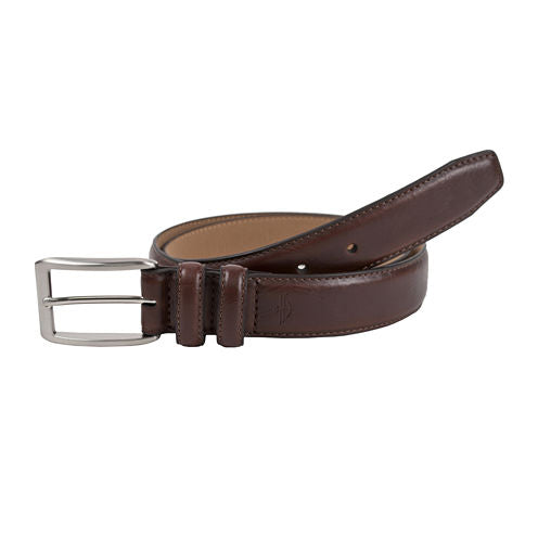 Dockers® Brown Leather Feather Edge Men's Belt–Big & Tall