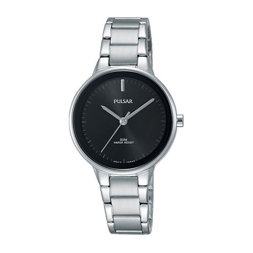 Pulsar Womens Silver Tone Bracelet Watch-Prs675