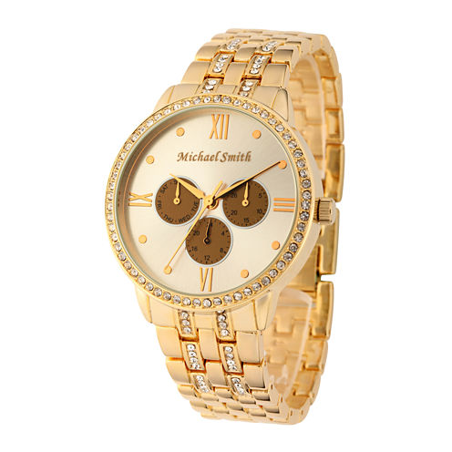 Personalized Dial Womens Gold-Tone Bracelet Watch