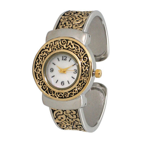 Olivia Pratt Womens Two Tone Strap Watch-A915887twotone