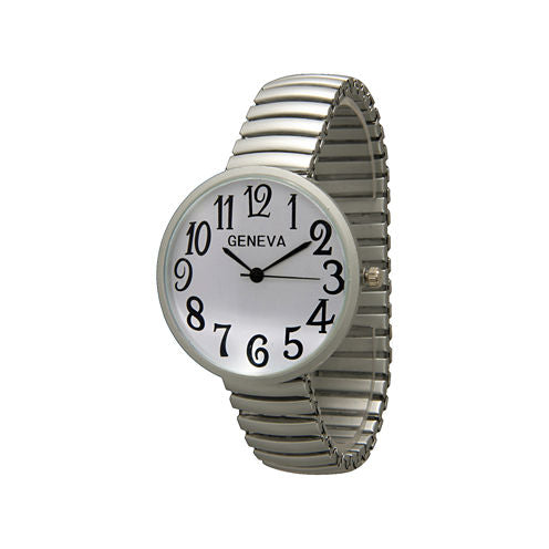 Olivia Pratt Womens Silver Tone Strap Watch-20108silver