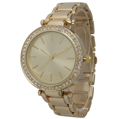 Olivia Pratt Womens Gold Tone Bracelet Watch-14202gold