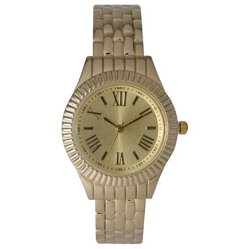 Olivia Pratt Womens Gold Tone Bangle Watch-26413gold