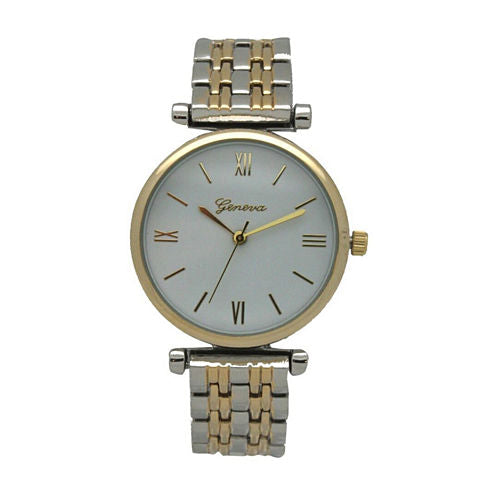 Olivia Pratt Unisex Two Tone Strap Watch-15921twotone