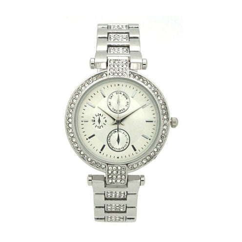 Olivia Pratt Unisex Silver Tone Strap Watch-16852silver