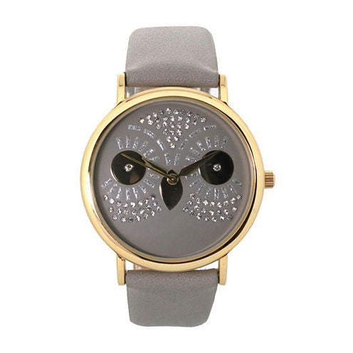 Olivia Pratt Owl Unisex Gray Bracelet Watch-15525grey