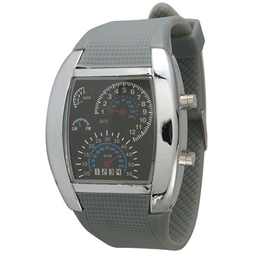 Olivia Pratt Mens Grey Silicone Digital Watch 8144Grey