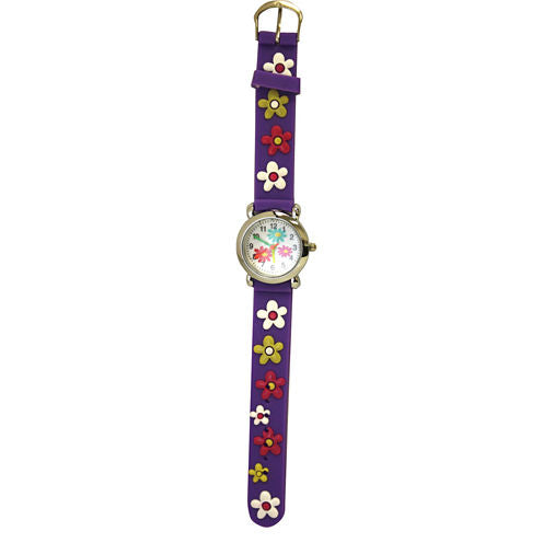 Olivia Pratt Kids Purple Flower Strap Watch-17189