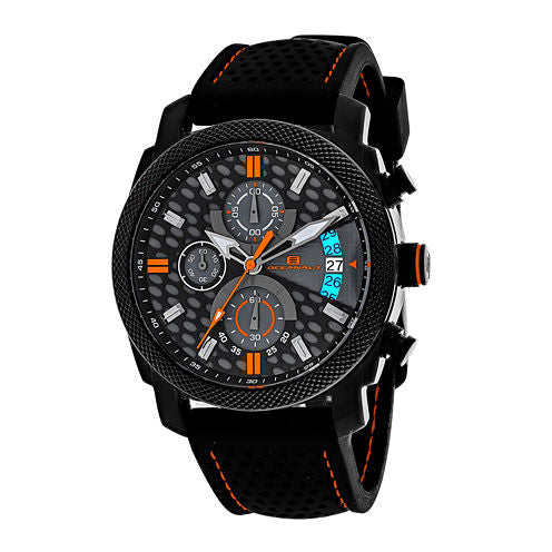 Oceanaut Kryptonite Mens Orange & Black Rubber Strap Watch