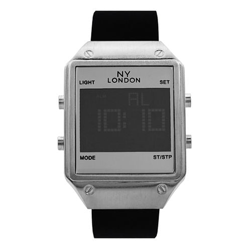 Ny London Mens Black Strap Watch-15179