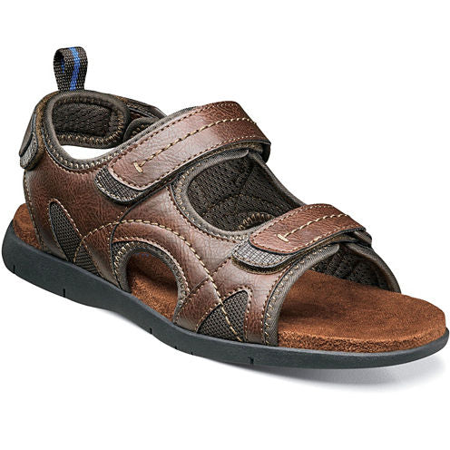 Nunn Bush Rio Grande Men's River Open Toe Three Strap Sandals