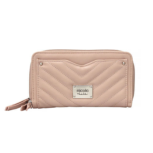 Nicole By Nicole Miller Lola Double Zip Around Wallet