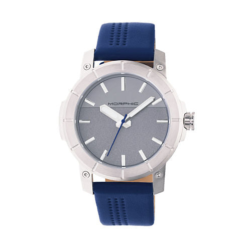 Morphic Unisex Blue Strap Watch-Mph5402