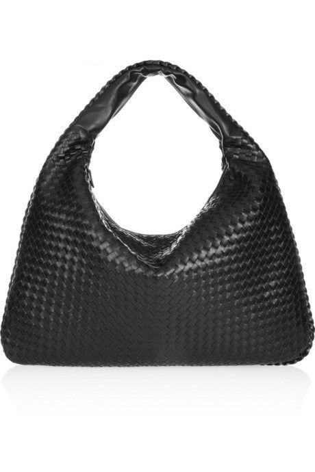 Maxi Veneta intrecciato leather shoulder bag