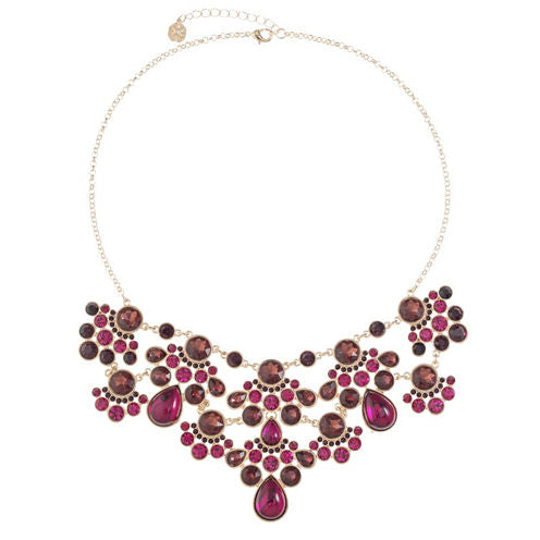 Monet Jewelry Womens Purple Statement Necklace