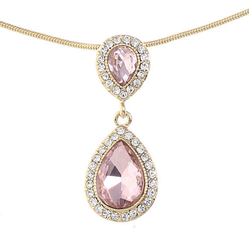 Monet Jewelry Womens Pink Pendant Necklace