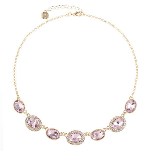 Monet Jewelry Womens Pink Collar Necklace