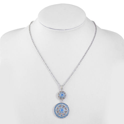 Monet Jewelry Womens Blue Pendant Necklace