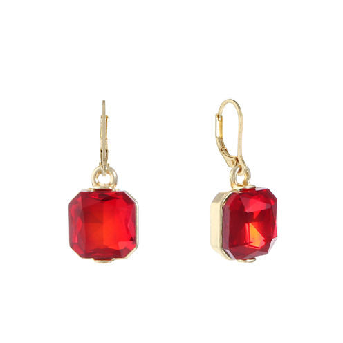 Monet Jewelry Red Drop Earrings