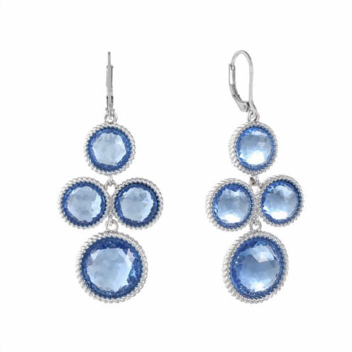 Monet Jewelry Blue Chandelier Earrings