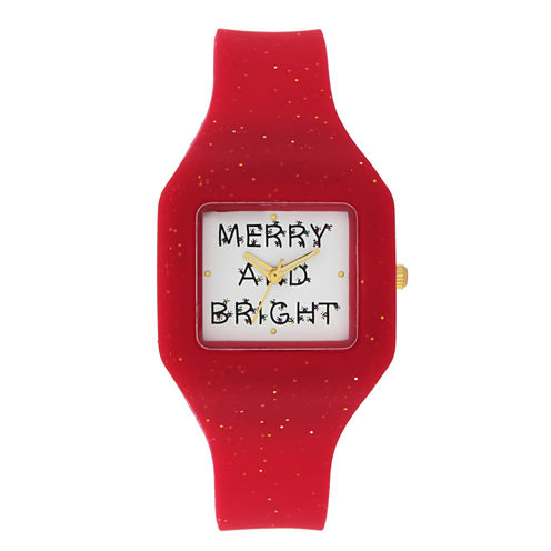 Mixit™ Womens Red Strap Watch