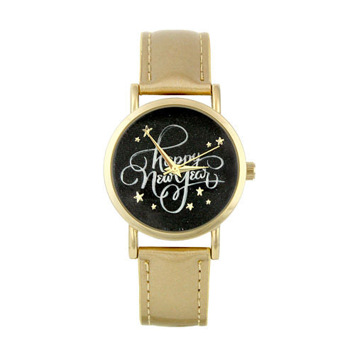 Mixit Womens Gold Tone Strap Watch-Pts5074ny