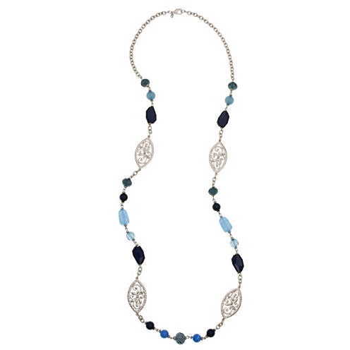 Mixit 5.25 Mixit Blue Womens Beaded Necklace