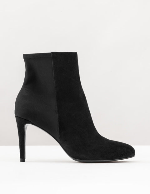 Suede Stretch Ankle Boot